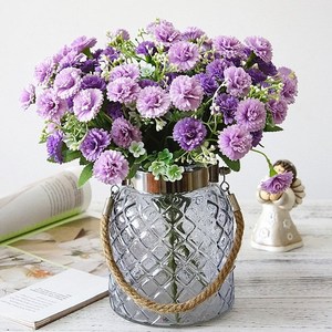 LUYI - Ramo <span class=keywords><strong>de</strong></span> 20 Cabezas <span class=keywords><strong>de</strong></span> <span class=keywords><strong>Lilas</strong></span> Artificiales Pequeñas, Ramo <span class=keywords><strong>de</strong></span> Flores Silvestres Pequeñas para Decoración del Hogar, Arreglos Florales para Bodas - Product Image 5