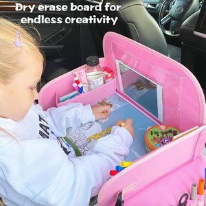 Plateau repas pour siège auto enfant, fermeture éclair, grande capacité, durable - Accessoire portable pour les jeux en extérieur et les voyages en voiture des tout-petits - Product Image 6