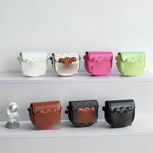 Mini bolso de mensajero para mujer, bandolera de cuero de medio círculo de un solo hombro, Mini Bolso pequeño de lujo para mujer - Product Image 3