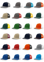 Vente en gros de casquette de camionneur bleu ciel vierge de créateur logo personnalisé uni chapeau en maille 6 panneaux chapeaux de camionneur camouflage en coton personnalisé unisexe