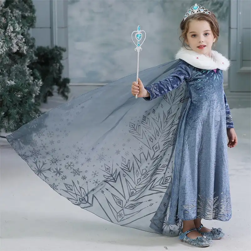 Đông Lạnh 2 Elsa Dress Up Cô Gái Fancy Cosplay Kids Costume Đảng Trang Phục Mới