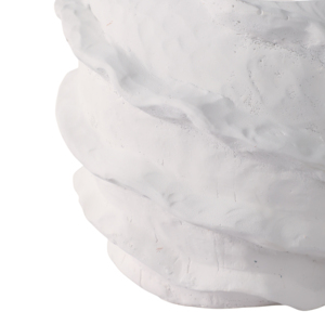 Maceta Redonda con Borde Ondulado, Maceta de Cemento para Plantas de Interior y Exterior, Decoración Chic - Product Image 4