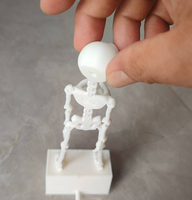 Crâne dansant multi-articulé, mignon ornement d'aquarium, décoration amusante en plastique mobile pour poissons, oxygénant