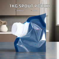 500ml 1l 3l 5l 10l Poignée Liquide Rechargeable Bec Buse Poche Bec Personnalisé Poche À Boire Liquide Emballage Sac En Plastique