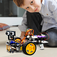 LAFVIN-Robot inteligente para coche, Kit de chasis actualizado V2.0 para sistema de Robot/programación gráfica para arduino, 2WD