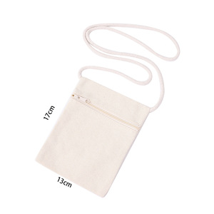 Sac bandoulière mini simple pour femme en toile peinte à la main, sac à bandoulière à personnaliser avec fermeture éclair, idéal pour les étudiants et le shopping - Product Image 4
