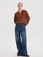 Jean brodé de haute qualité pour femme YUANBOFEI, coupe ajustée personnalisée, respirant, style simple pour l'automne