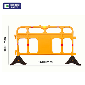 Barrière de contrôle des foules, événement, défilé, barrière connectable, légère, garde-corps en plastique HDPE, réfléchissant prismatique haute intensité - Product Image 3