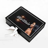 Caja de papel de regalo magnética de embalaje en relieve personalizado de gama alta de lujo OEM/ODM para pelucas cosméticos de pequeñas empresas materiales reciclados