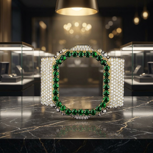 Lunette de montre personnalisée en acier inoxydable avec diamants, pièces de montre de luxe hip-hop pour hommes - Personnalisable et légère - Product Image 3