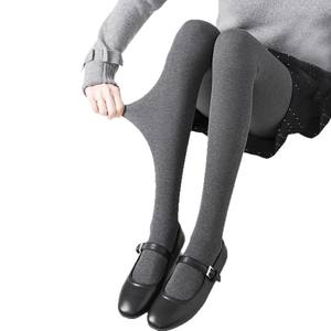 Leggings de Invierno para Mujer, Color Sólido, Tejido Grueso Elástico, Cintura Alta, Algodón/Fibra de Bambú, Ropa Exterior Juvenil de 18 a 40 Años - Product Image 1