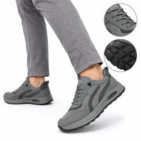 Chaussures de sport basses à semelle épaisse avec amorti d'air et semelle en caoutchouc cranté, chaussures décontractées pour hommes, style sportif