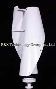 R & X CE 12 فولت 24 فولت 48 فولت 500 وات 1 كيلو وات 2 كيلو وات على شبكة التعادل محور عمودي Sprial مولد توربينات الرياح