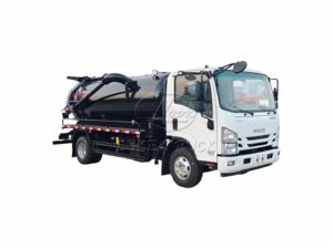 Isuzu KV100 4×2 sewage suction & septic tanker truck with 6 cubic meters tank, fitted with Water Ring <b>Vacuum</b> <b>Pump</b>. - Product Image 1