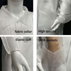 निट कफ लैब कोट डिस्पोजेबल कोट एसबीपीपी लैब कोट - Product Image 5