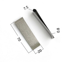 70*20*0.8mm dompet klip koin indah multifungsi baja tahan karat klip uang perlengkapan penyimpanan dompet tiket dapat menambahkan Logo
