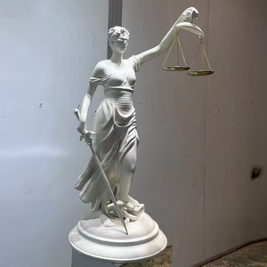 Sculptures extérieures en fibre de verre personnalisées en usine statue de déesse de la justice femme <span class=keywords><strong>nue</strong></span> blanche grandeur nature - Product Image 2