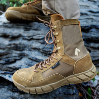 Chaussures de randonnée PTG pour hommes, bottes de combat montagne et désert, imperméables, respirantes, couleur coyote, hauteur haute, pour la chasse