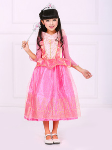<span class=keywords><strong>Disney</strong></span> principessa bella addormentata Costume di raso Dress-Up per bambine per feste di carnevale - Product Image 6