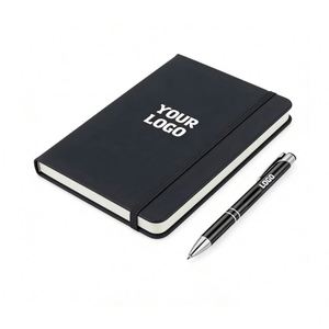 Factory Customized Logo <b>A5</b> A6 Journal Printing Wholesale Promotion Gift Custom Hardcover Notebooks with Pen Holder - Product Image 1