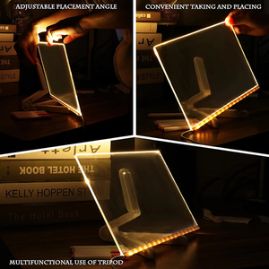 Tableau de Dessin LED Rechargeable Lumineux en Acrylique Effaçable et Coloré avec Support et Stylo, Cadeau Idéal pour Enfants - Product Image 6
