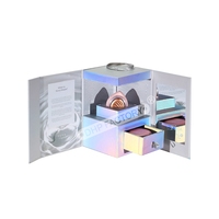Kit de cosmétiques en carton personnalisé de luxe, grand emballage magnétique, boîtes Pr pour maquillage de beauté avec Inserts miroir