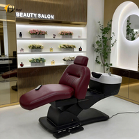 Fauteuil de lavage électrique inclinable et réglable de luxe pour salon de coiffure moderne, idéal pour les salons de beauté