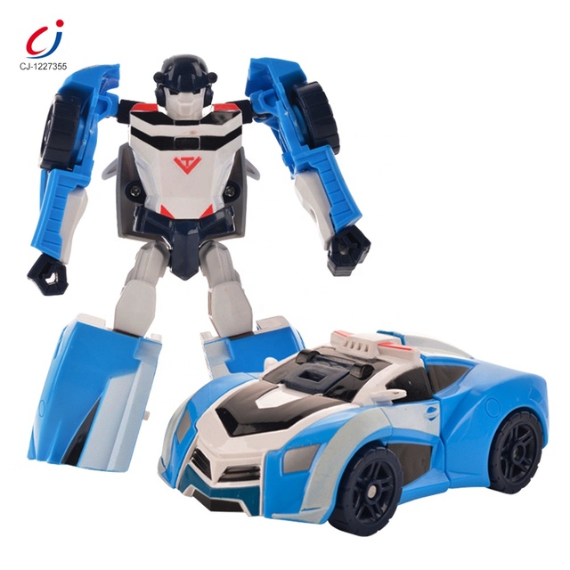 Top Sale Boy Play Set Plastic Jugetes Robot Deform Police Car Toys Mini Deformation Robot Car Toys