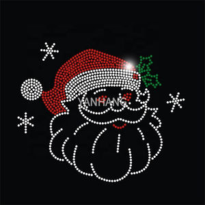 Chapeau de Noël en gros transferts de chaleur de haute qualité DMC Ss10 bleu rouge cristal fer sur <span class=keywords><strong>Strass</strong></span> transferts pour bricolage chapeaux <span class=keywords><strong>t</strong></span>-shirts - Product Image 5