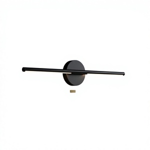 Minimalist Black Metal Wall <b>Lamp</b> LED <b>Warm</b> White Touch Dimmer Indoor Lighting Bathroom Bedroom Living Room - Product Image 4