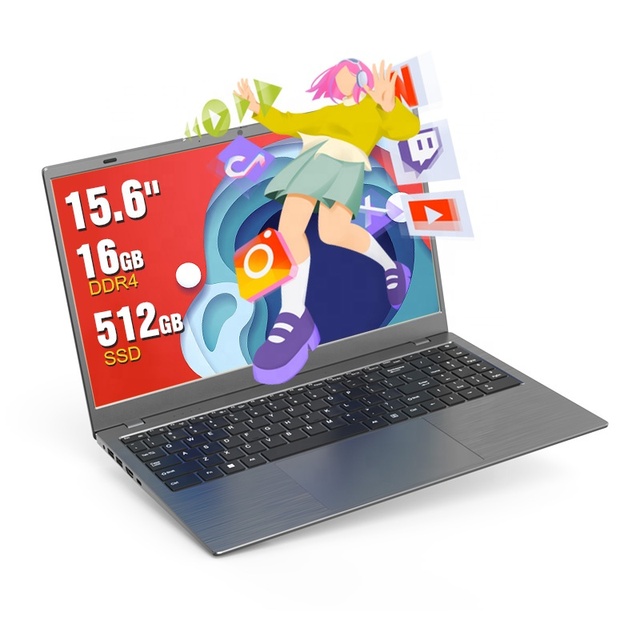 Fashion I7 Core 10th Laptops Computer 5000mAH 15.6inch 16GB RAM 512GB ROM Notebook Laptops Brand New Ordinateur Portable Core I7