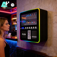 Distributeur automatique AHN TECH 24h/24, boissons, snacks, préservatifs, capacité de 30 à 100 pièces, options de paiement multiples, mini, métal, de bureau