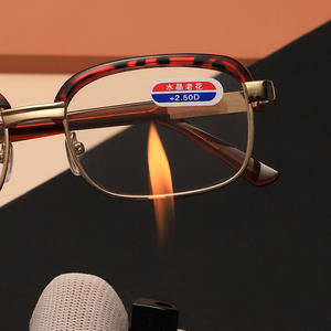 Lunettes de lecture Taizhou en métal avec verres 865, monture durable unisexe en plastique et métal, design à motif de débit d'eau - Product Image 4