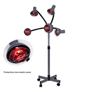 Calentador Infrarrojo de 5 Cabezas para Peluquería, con Brazo Ajustable para el Cuidado del Cabello, Soporte de Altura Ajustable y Ruedas - Product Image 3