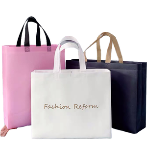 Sac de courses en polypropylène non tissé thermosoudé pour les magasins de détail, sac fourre-tout réutilisable avec logo personnalisé, vente en gros directe d'usine - Product Image 1