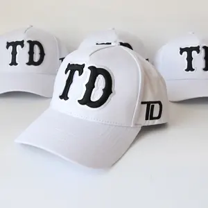 卸売タイドブランド5パネル野球帽3D刺繍ロゴデザインブランドロゴ無地アウトドアスポーツ野球帽