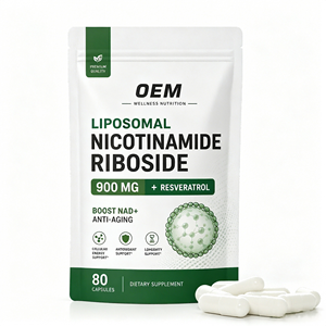 แคปซูลนิโคตินาไมด์ ไรโบไซด์ 500 มก. ผสมเรสเวอราทรอล ผลิตแบบ OEM ODM ได้รับการรับรองมาตรฐาน GMP และฮาลาล บรรจุ 80 แคปซูล - Product Image 1
