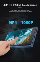 Hbnkh Mémoire intégrée Écran tactile 3.97 pouces Téléchargement portable de musique Lecteur Mp4 Mp5 gratuit avec haut-parleur