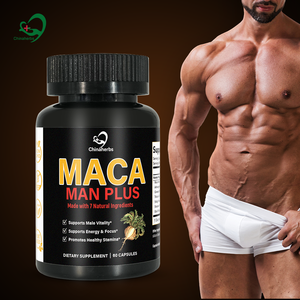 Chinaherbs - Polvo de Maca Orgánico Natural para Hombres, Mayor Energía en la Cama, Cápsulas de Maca Negra Plus, Raíz de Maca, Cápsulas de Maca para Hombre - Product Image 1