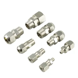 Metal Tube Quick Tightening Joint Pneumatic Connector Male Thread Adapter Pneumatic Fitting Connector