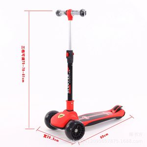 Childrens Scooter Foldable <b>Three</b> Wheel Height Adjustable For Ages 2 4 Years Kids Ride On Toy - Product Image 5