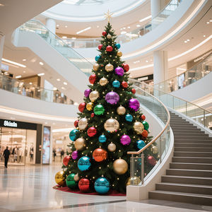 Addobbi per Capodanno e Natale Decorazioni per Negozi Sfera in Acciaio Inossidabile Argento/Oro/Rosso Grande Palla per Albero di Natale - Product Image 2