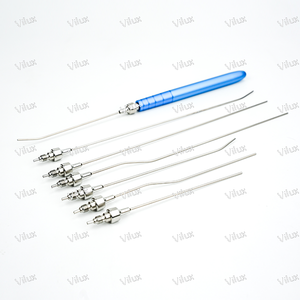 Juego de cánulas de acero inoxidable de fibra óptica desnuda ENT de 7 piezas (200-600m) de 10cm-20cm para cirugía de cuerpo y pie - Product Image 6