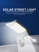 Lampe solaire LED pour rue avec double caméra de surveillance CCTV, étanche IP65, ABS pour surveillance extérieure