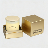 Boîte cadeau personnalisable en papier avec estampage doré pour pot de bougie en EVA, emballage de tasse parfumée, plusieurs spécifications