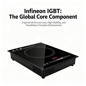 Kompor Induksi Tunggal Rumah Tangga dengan Panel Microlite dan Tombol Desktop/Terpasang Warna Hitam - Product Image 6