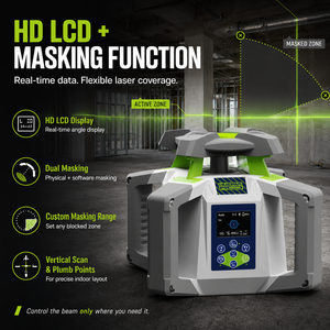 Niveau laser rotatif professionnel <span class=keywords><strong>Huepar</strong></span> Pro RL450HVG3-2S 400m avec double batterie au lithium, fonction de suivi automatique, inclinaison/anti-choc - Product Image 5