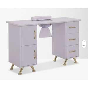 Table de Manucure Moderne de Luxe avec Collecteur de Poussière, Ensemble Double Table et Chaise en Bois pour Salon de Beauté, Idéal pour Salon - Product Image 4