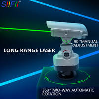 Lampu panggung bergerak IP65 tahan air luar ruangan RGB hijau/biru/merah lampu tengara peringatan Laser untuk bangunan rumah jalan raya