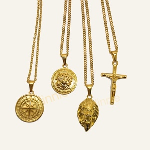 Vintage Herren Jesus Christliche Anhänger Edelstahl Religiöser Schmuck Punk Porträt Engel Anhänger Halskette Silber Herren Totenkopf - Product Image 6